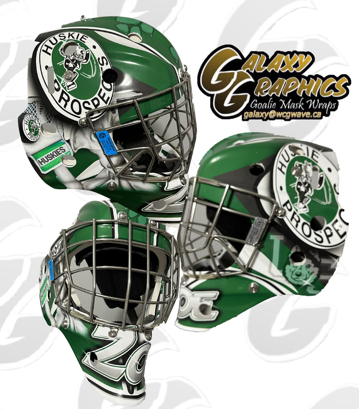 Goalie Mask Vinyl Wrap- 'Green Machine